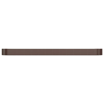 Odlingslåda galvaniserat stål 544x100x36 cm brun