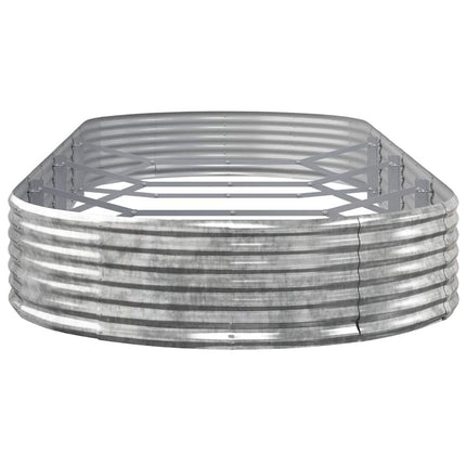 Odlingslåda galvaniserat stål 373x140x36 cm silver