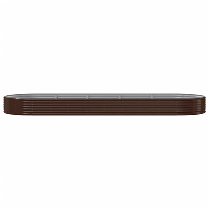 Odlingslåda galvaniserat stål 450x140x36 cm brun