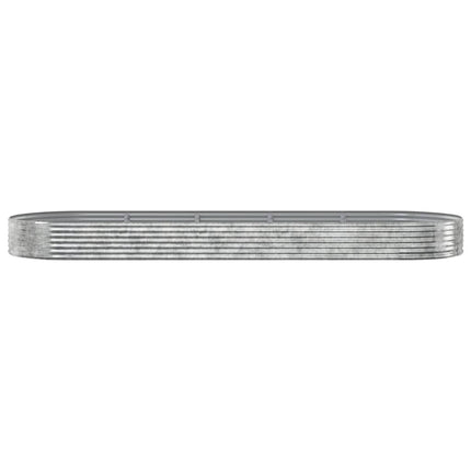 Odlingslåda galvaniserat stål 450x140x36 cm silver