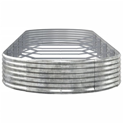 Odlingslåda galvaniserat stål 450x140x36 cm silver