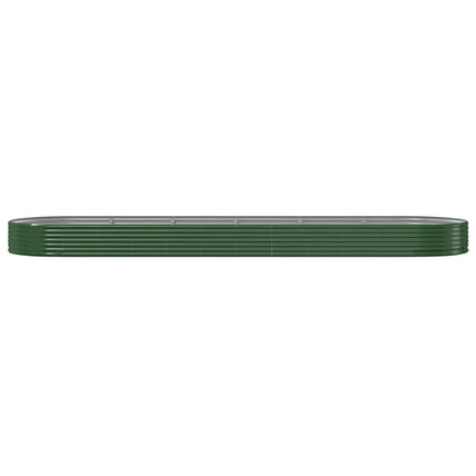 Odlingslåda galvaniserat stål 523x140x36 cm grön