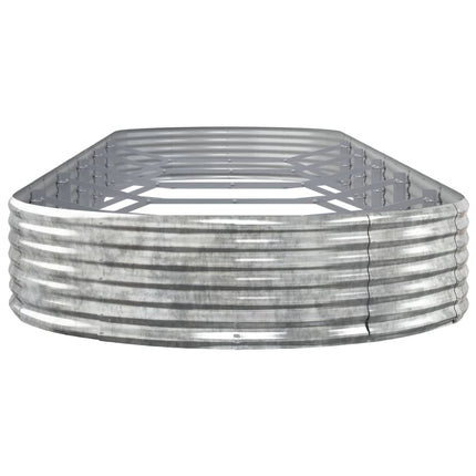Odlingslåda galvaniserat stål 523x140x36 cm silver