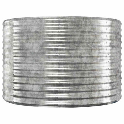 Odlingslåda galvaniserat stål 100x100x68 cm silver