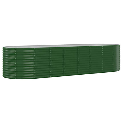 Odlingslåda galvaniserat stål 322x100x68 cm grön