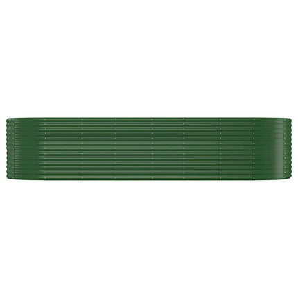 Odlingslåda galvaniserat stål 322x100x68 cm grön