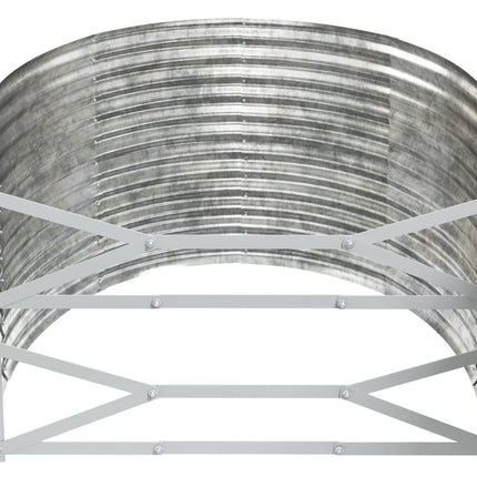 Odlingslåda galvaniserat stål 322x100x68 cm silver