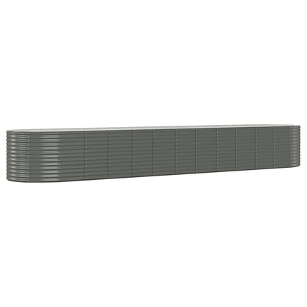 Odlingslåda pulverlackerat stål 507x100x68 cm grå
