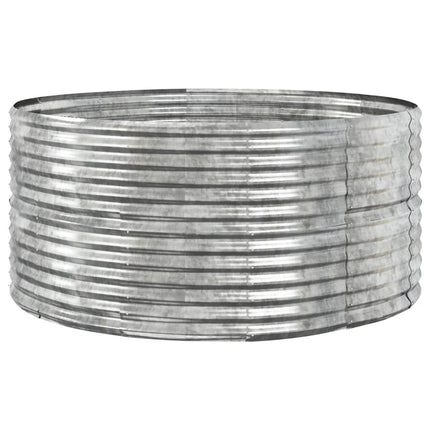 Odlingslåda silver 140x140x68 cm galvaniserat stål