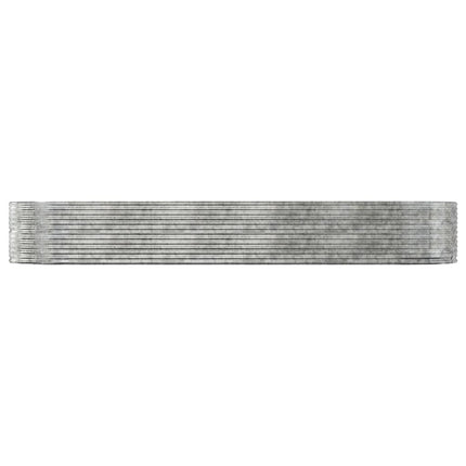 Odlingslåda silver 447x140x68 cm galvaniserat stål