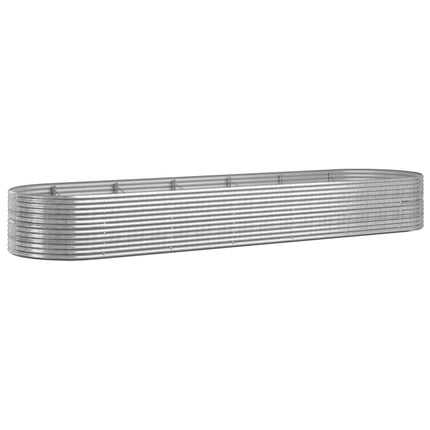 Odlingslåda pulverlackerat stål 510x140x68 cm silver
