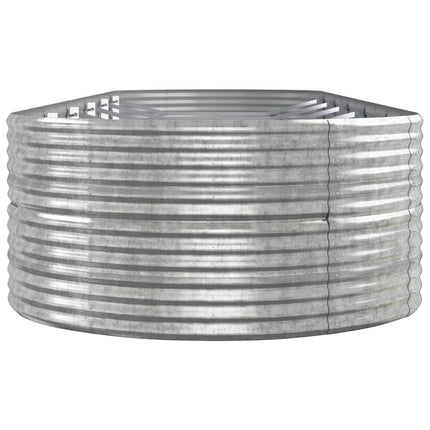 Odlingslåda pulverlackerat stål 510x140x68 cm silver