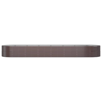 Odlingslåda pulverlackerat stål 584x140x68 cm brun