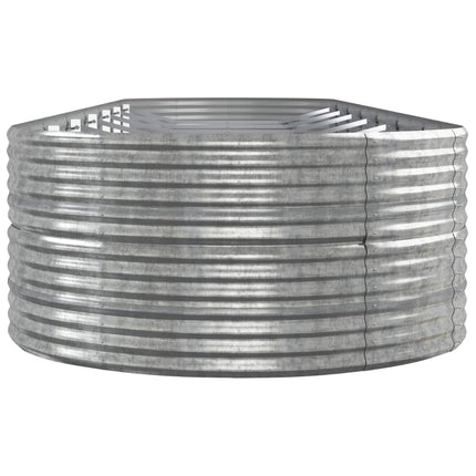 Odlingslåda pulverlackerat stål 584x140x68 cm silver