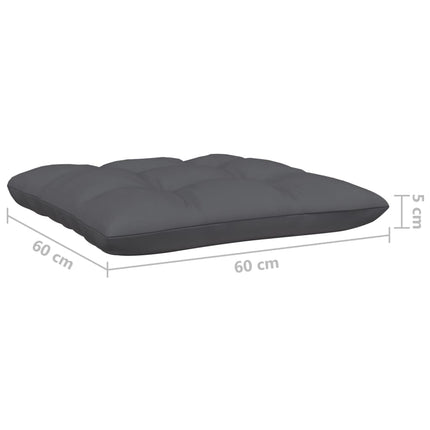 Loungegrupp med antracit dynor 8 delar massiv furu