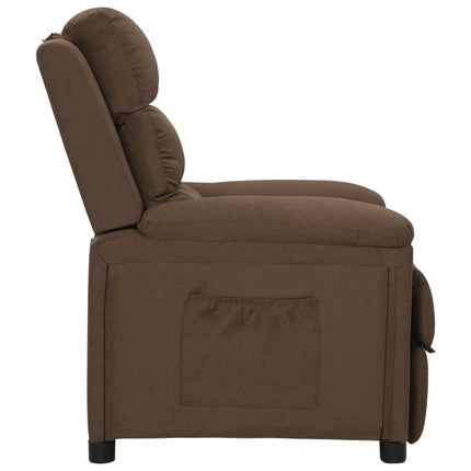 Reclinerfåtölj brun tyg