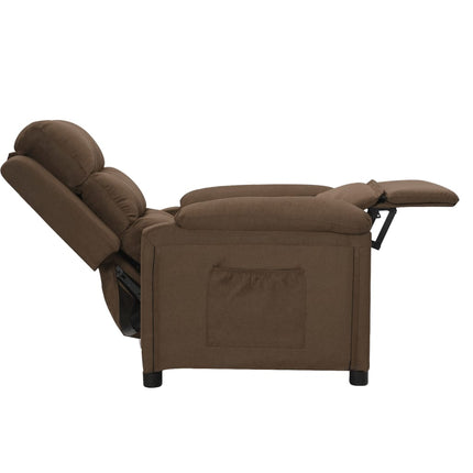 Reclinerfåtölj brun tyg