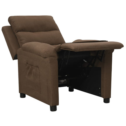 Reclinerfåtölj brun tyg