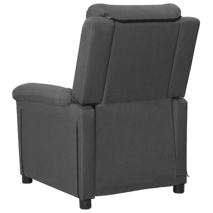 Massagefåtölj mörkgrå tyg