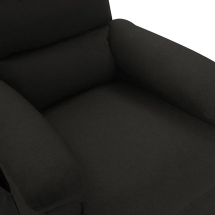 Massagefåtölj svart tyg