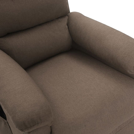 Massagefåtölj taupe tyg