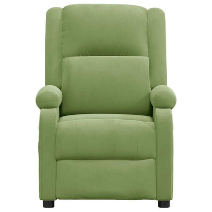 Reclinerfåtölj ljusgrön sammet