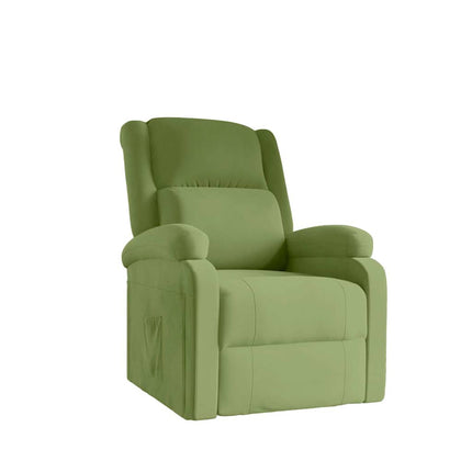 Reclinerfåtölj ljusgrön sammet