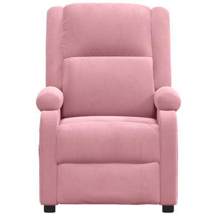 Reclinerfåtölj rosa sammet