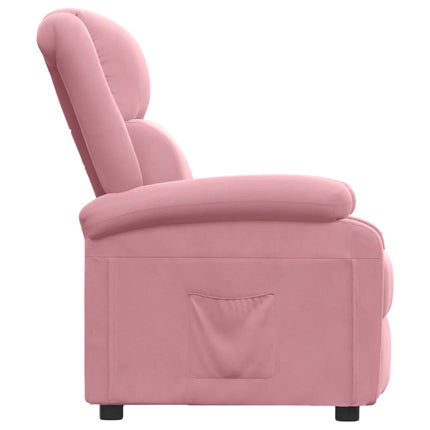 Reclinerfåtölj rosa sammet