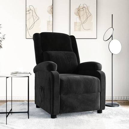 Reclinerfåtölj svart sammet
