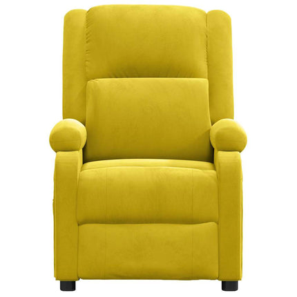Reclinerfåtölj gul sammet