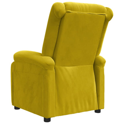 Reclinerfåtölj gul sammet