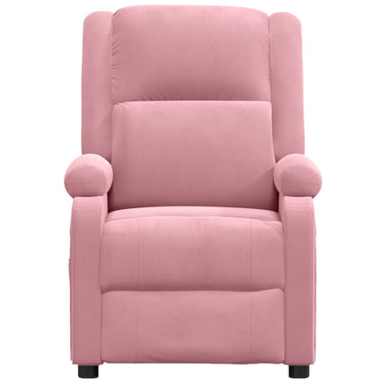 Massagefåtölj rosa sammet