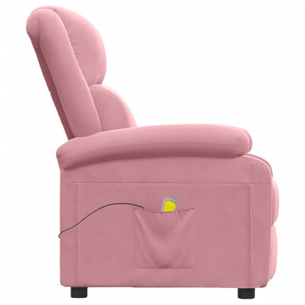 Massagefåtölj rosa sammet