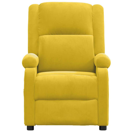 Massagefåtölj gul sammet