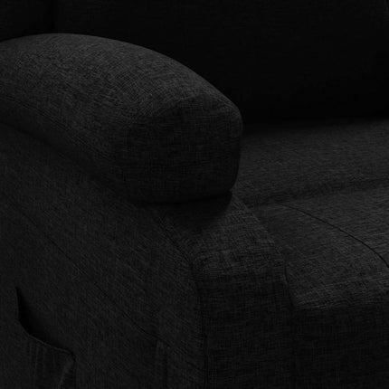 Reclinerfåtölj svart tyg