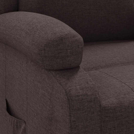 Reclinerfåtölj mörkbrun tyg