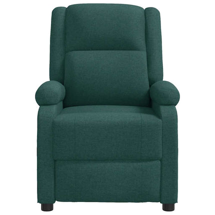 Reclinerfåtölj mörkgrön tyg