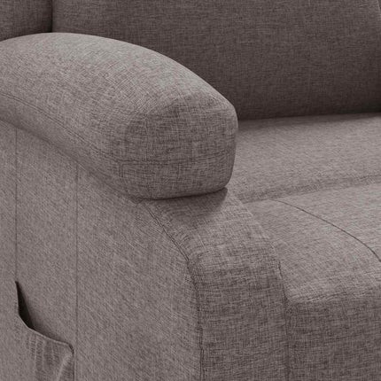Reclinerfåtölj taupe tyg
