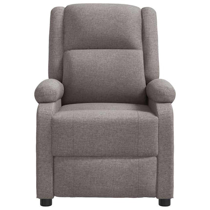 Massagefåtölj taupe tyg