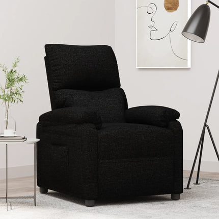 Reclinerfåtölj svart tyg
