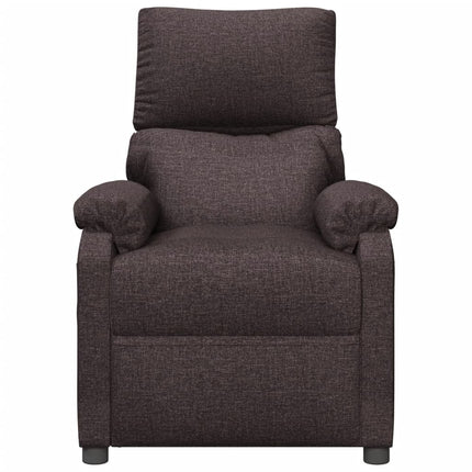Reclinerfåtölj mörkbrun tyg