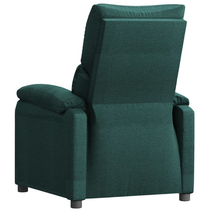 Reclinerfåtölj mörkgrön tyg