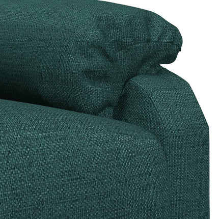 Reclinerfåtölj mörkgrön tyg