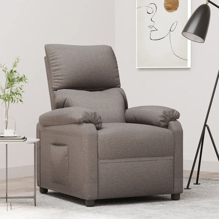 Reclinerfåtölj taupe tyg