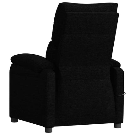 Massagefåtölj svart tyg