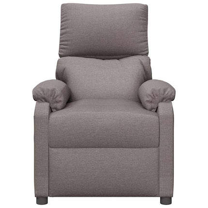 Massagefåtölj taupe tyg