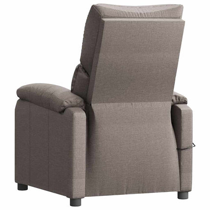 Massagefåtölj taupe tyg
