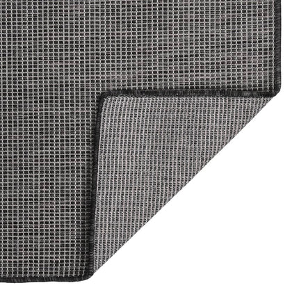Utomhusmatta plattvävd 80x250 cm grå