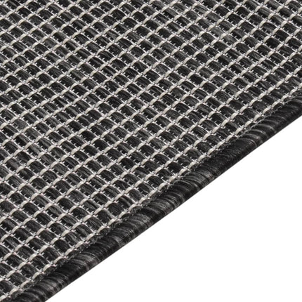 Utomhusmatta plattvävd 80x250 cm grå
